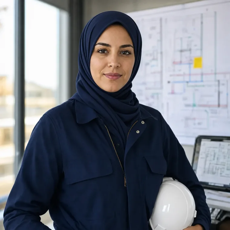 Profil représentatif d’une technicienne de suivi de chantier TAQATECH